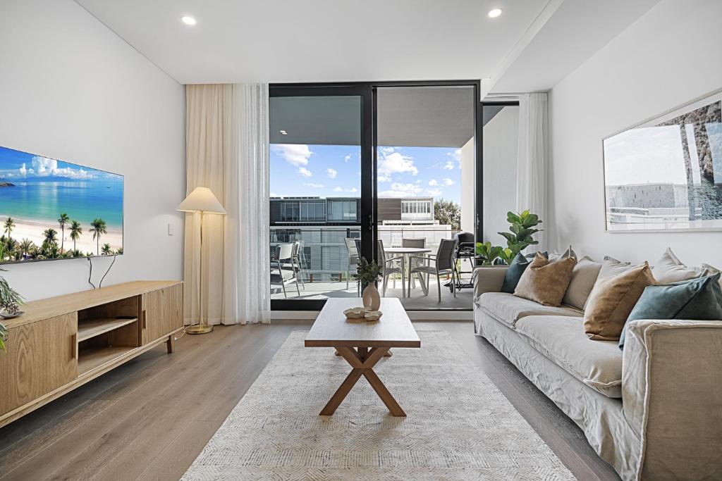 Гостиная зона в Spacious 2-Bed Apartment in North Fremantle