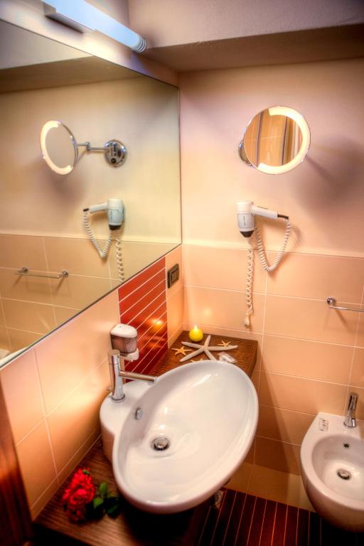 Koupelna v ubytování Hotel Krone