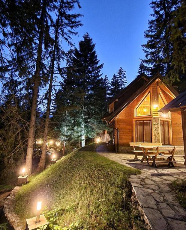 Zahrada ubytování NMAL Cabins
