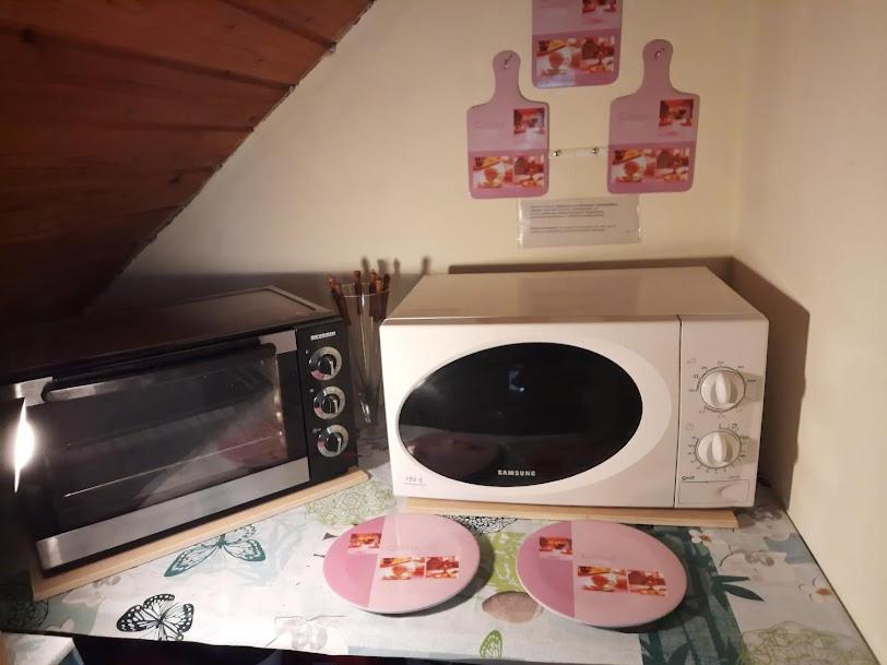 Kuchyň nebo kuchyňský kout v ubytování Tahi Apartman