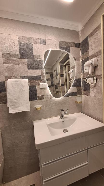 Koupelna v ubytování downtown Family Suites