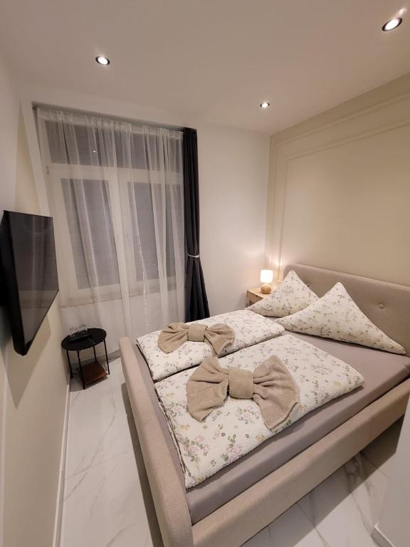 Postel nebo postele na pokoji v ubytování Haus Deitje
