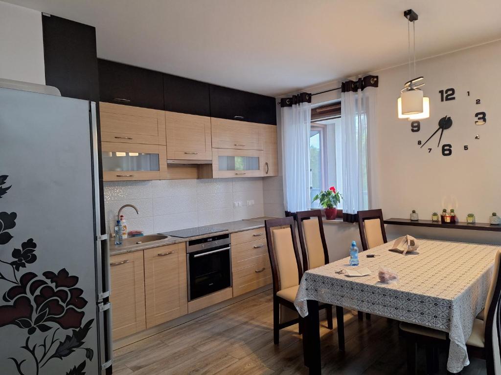 Η κουζίνα ή μικρή κουζίνα στο Apartament Kaczmarka PARK