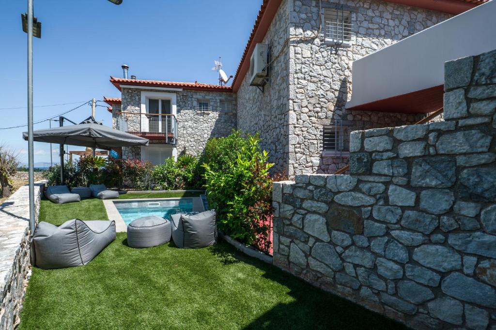 Zahrada ubytování Tyros Boutique Houses Villas