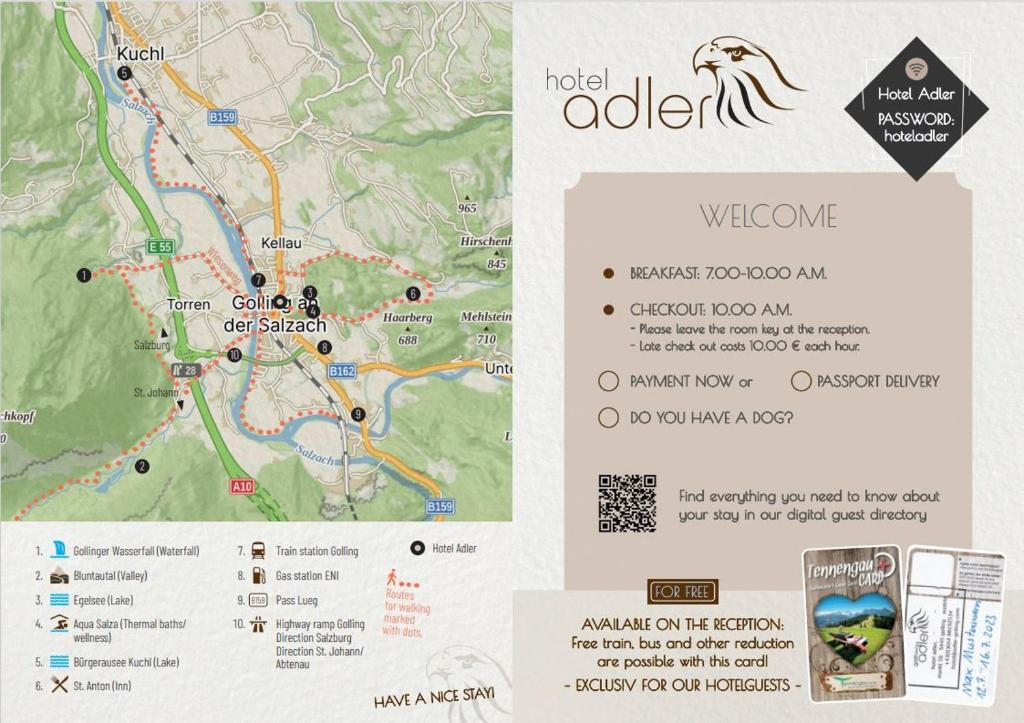 Certifikát, hodnocení, plakát nebo jiný dokument vystavený v ubytování Hotel Adler