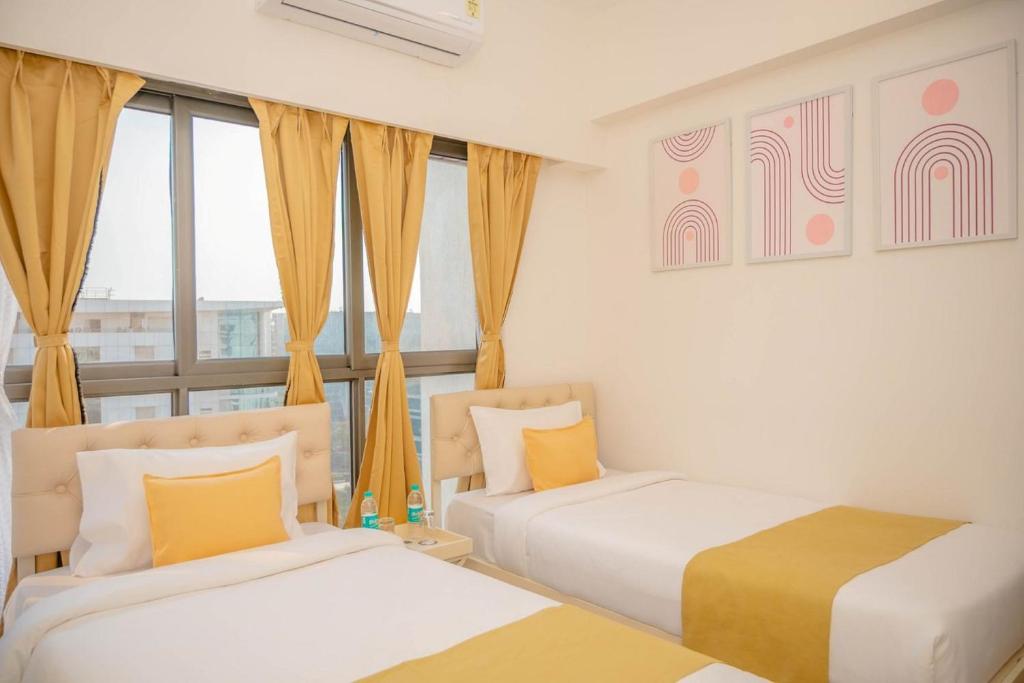 Postel nebo postele na pokoji v ubytování Hotel Hight le mount