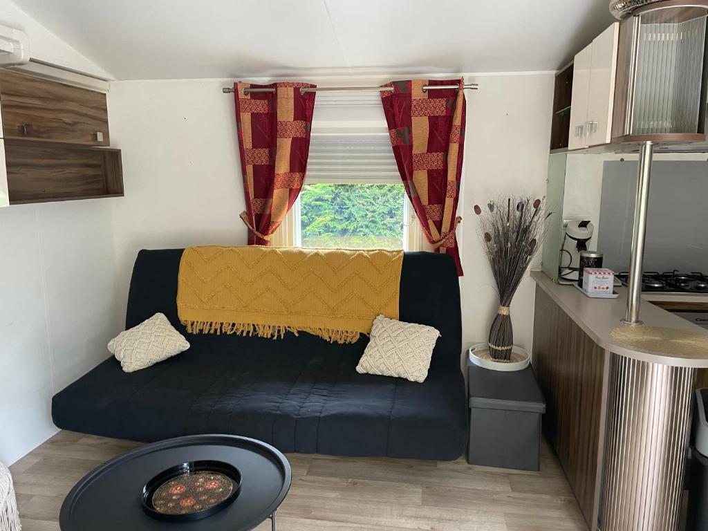 Kuchyňa alebo kuchynka v ubytovaní Mobile Home PREMIUM AZUR climatisé tout équipé