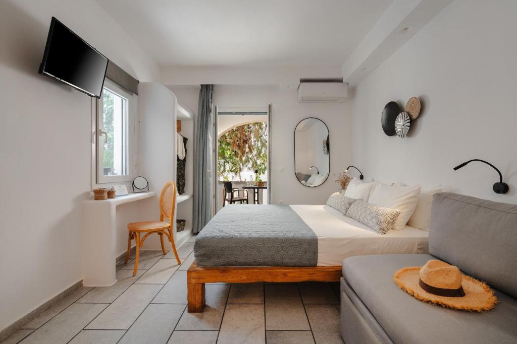 Posteľ alebo postele v izbe v ubytovaní Sea View Apartments & Studios