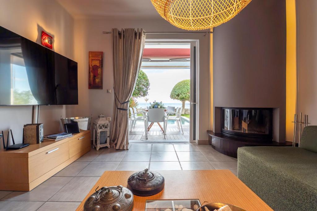 Posezení v ubytování Tyros Boutique Houses Villas