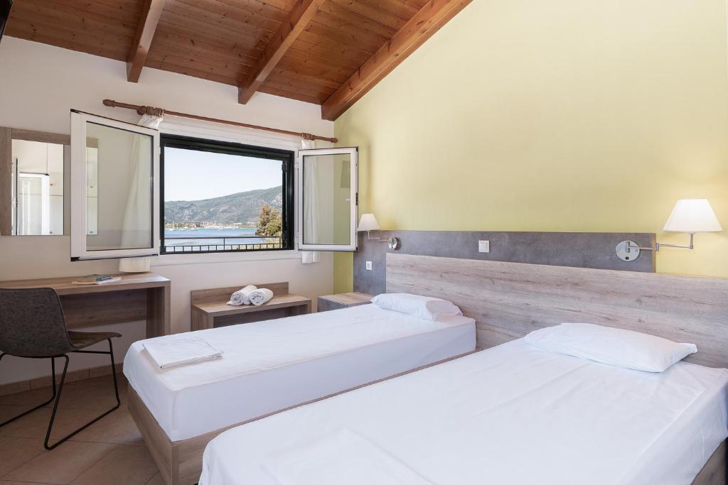 Postel nebo postele na pokoji v ubytování Ionian Memories