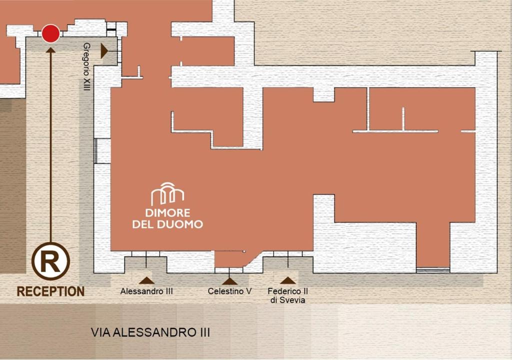 Půdorys ubytování Dimore del Duomo