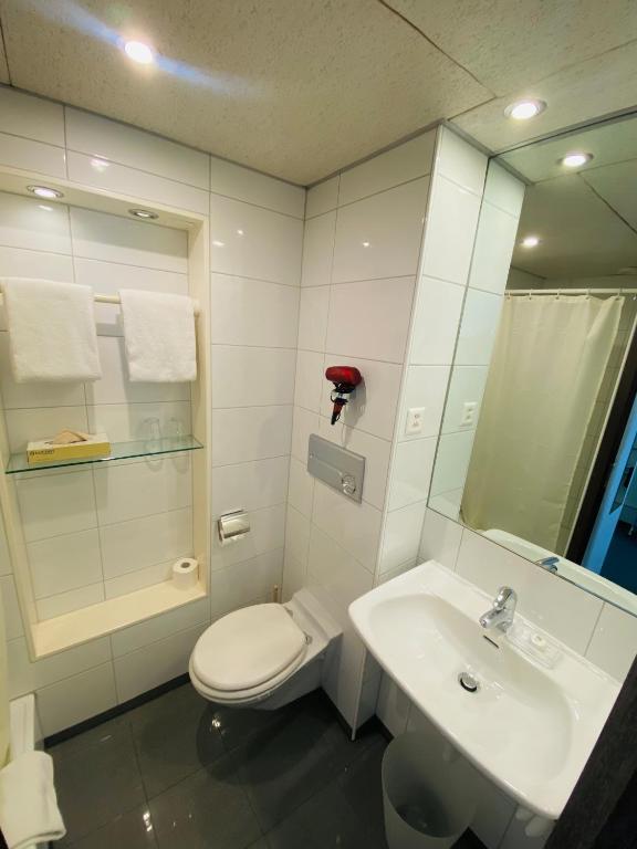Koupelna v ubytování Hotel De La Paix