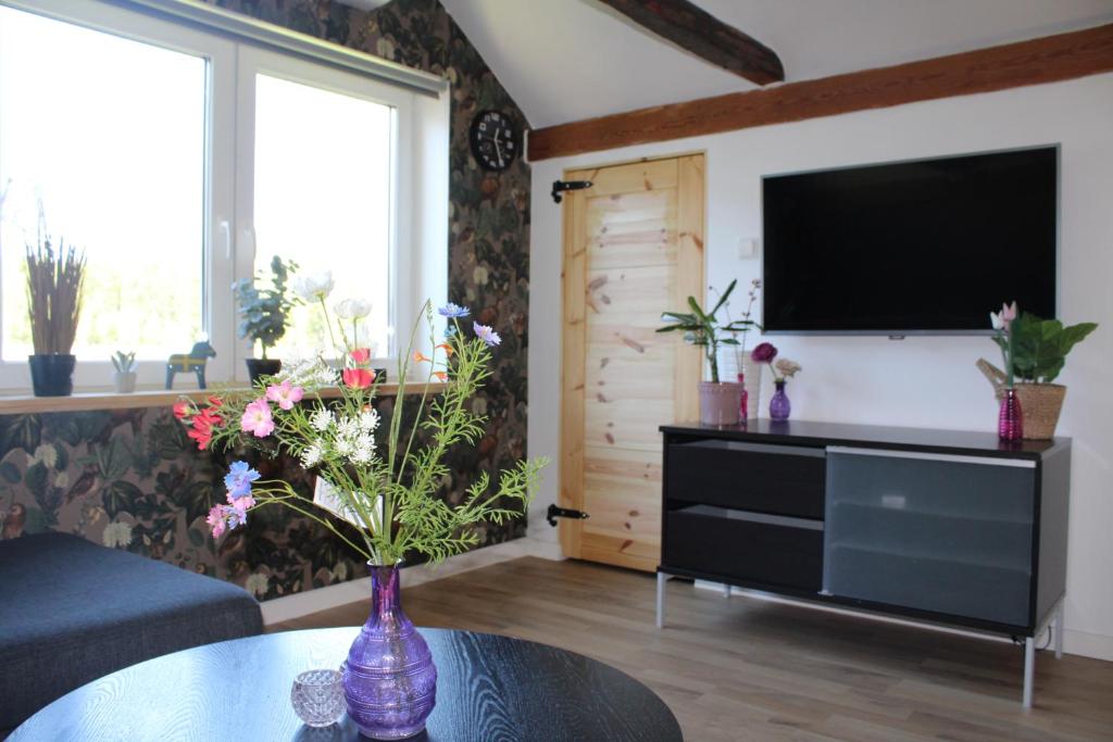TV a/nebo společenská místnost v ubytování Apartment Gasstorp Wifi