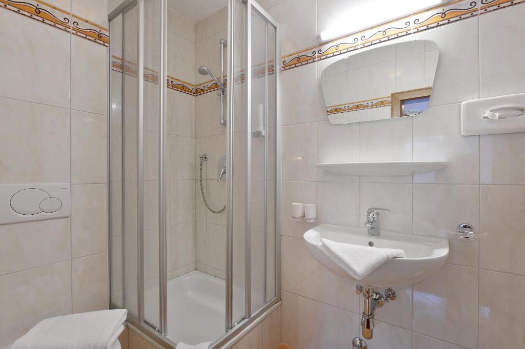 Koupelna v ubytování Hotel Garberwirt