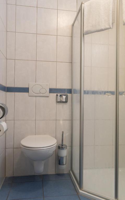 Koupelna v ubytování Autohof Hotel Salzbergen