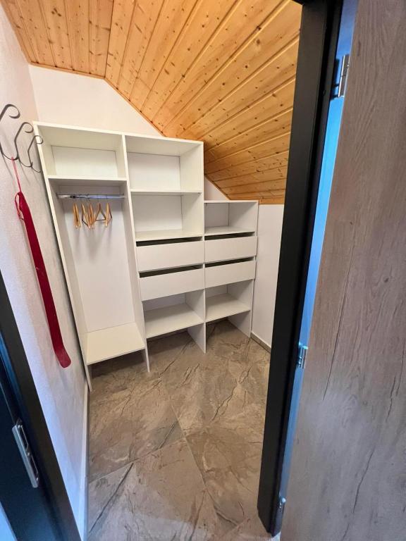 Postel nebo postele na pokoji v ubytování Mattys ranč Všeteč