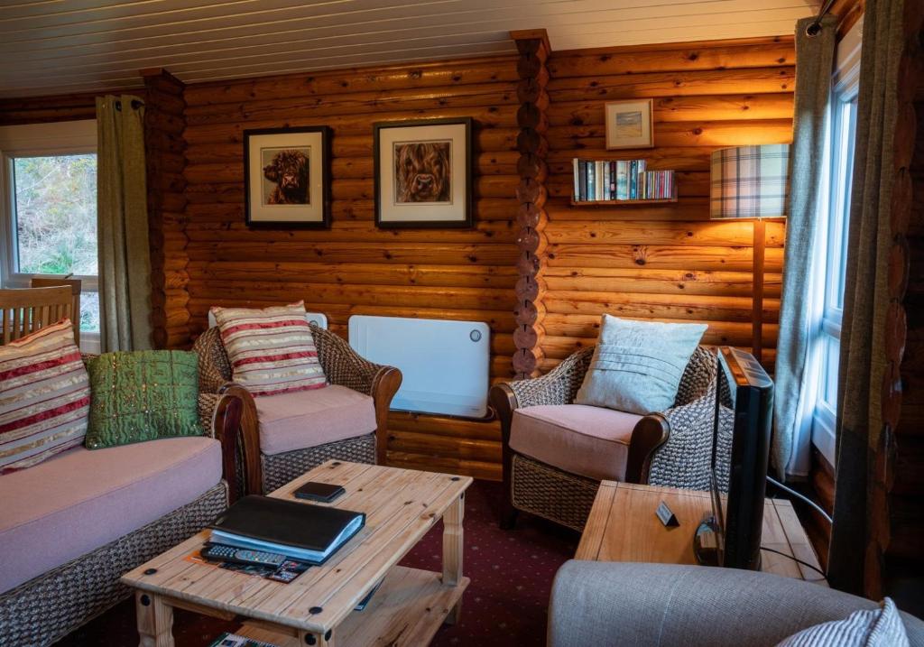 Ruang duduk di Longay Lodge