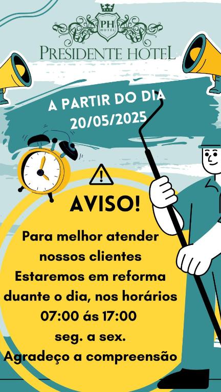 un cartel para un parisi do danza en Presidente Hotel, en Passos