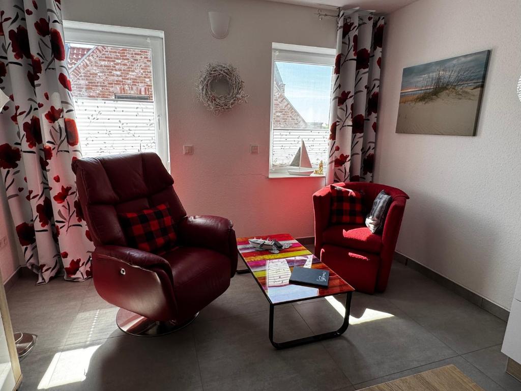 Posezení v ubytování Ferienwohnung Krabbenkutter-Greetsiel