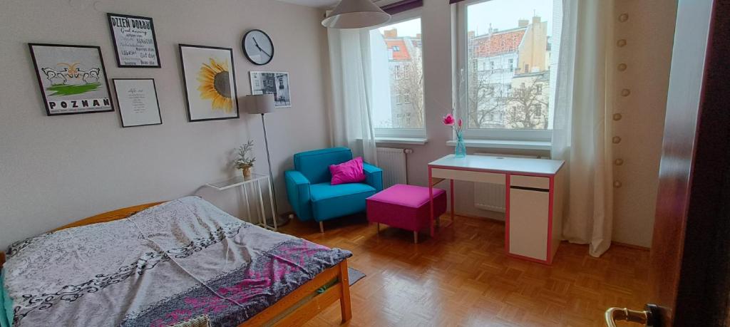 Posteľ alebo postele v izbe v ubytovaní Apartament Dolina Poznań