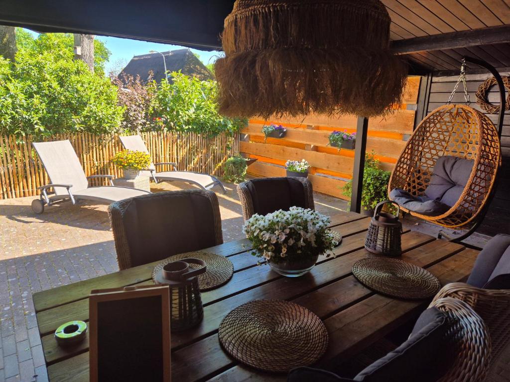 Χώρος καθιστικού στο Bed en Breakfast Gees