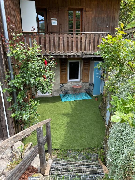 Zahrada ubytování Huguette studio 18m2