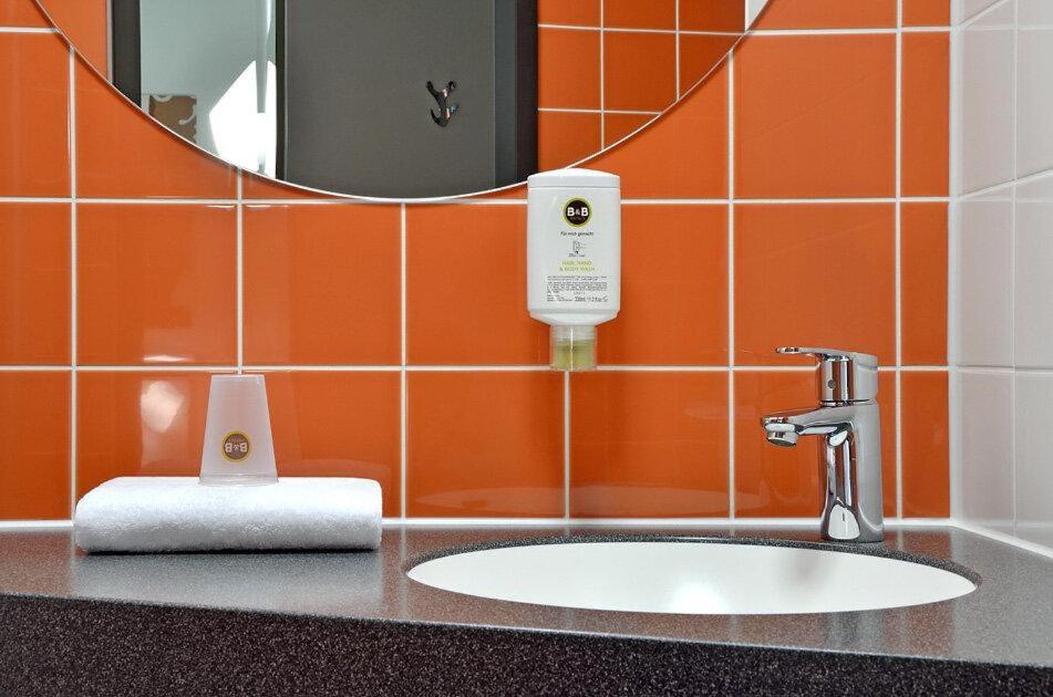Koupelna v ubytování B&B Hotel Leipzig-City