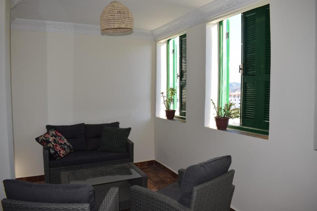 Posezení v ubytování Luxurious apartment at top location with fantastic mountain view