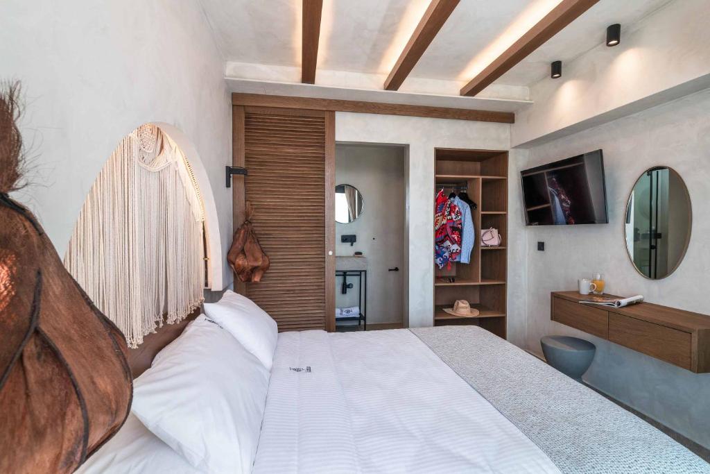Postel nebo postele na pokoji v ubytování Villa Helios