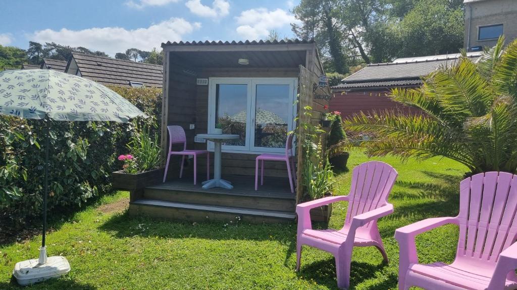 Zahrada ubytování Cabane au bord de la mer