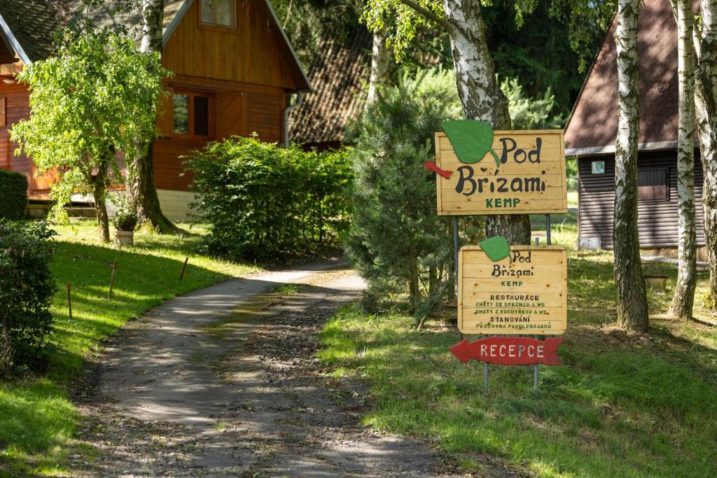 Zahrada ubytování Kemp Pod Břízami