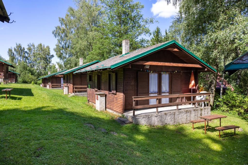 Zahrada ubytování Kemp Pod Břízami