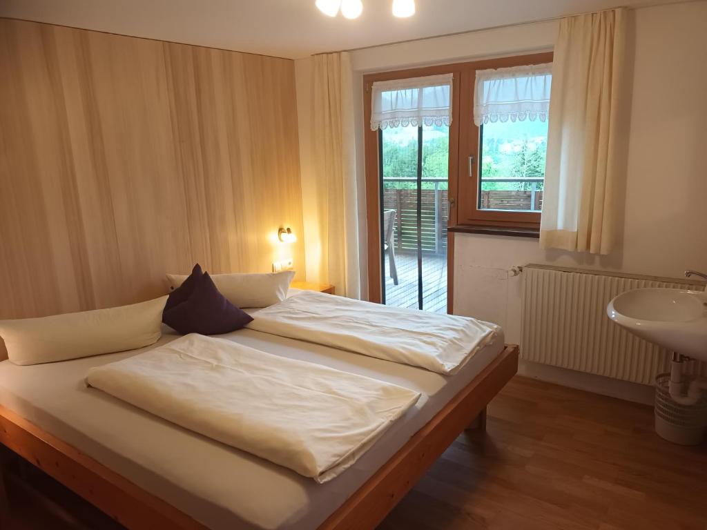 Postel nebo postele na pokoji v ubytování Haus Hagspiel