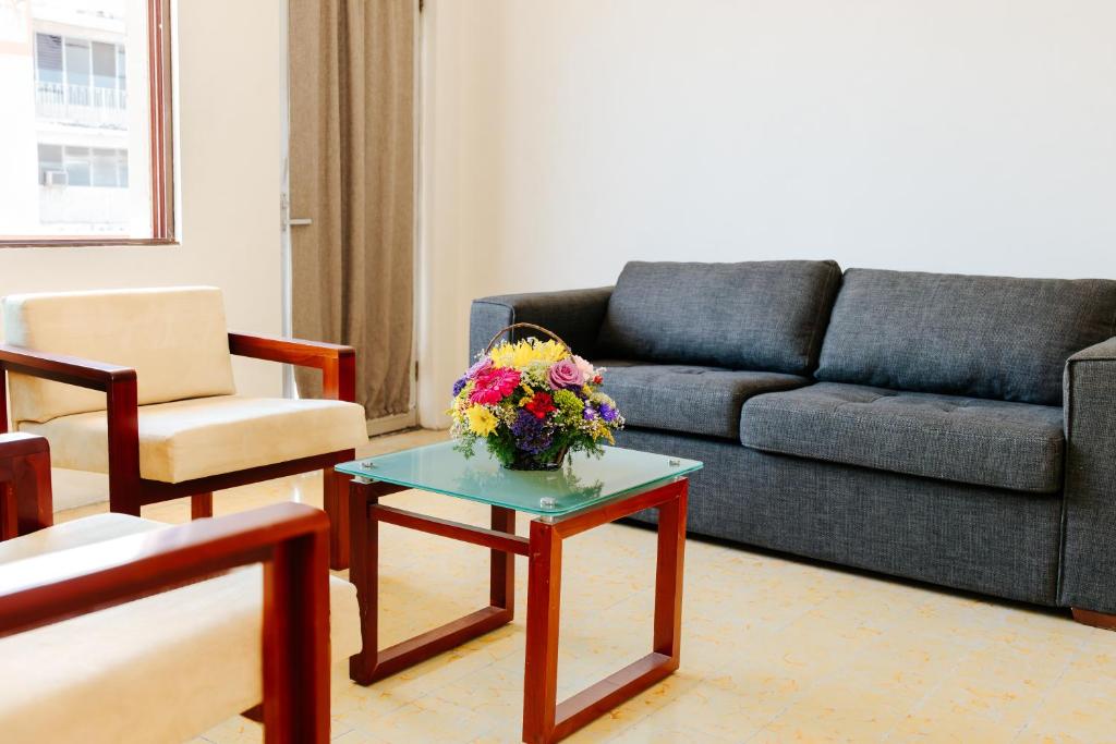 Posezení v ubytování Casa Chetumal Hotel