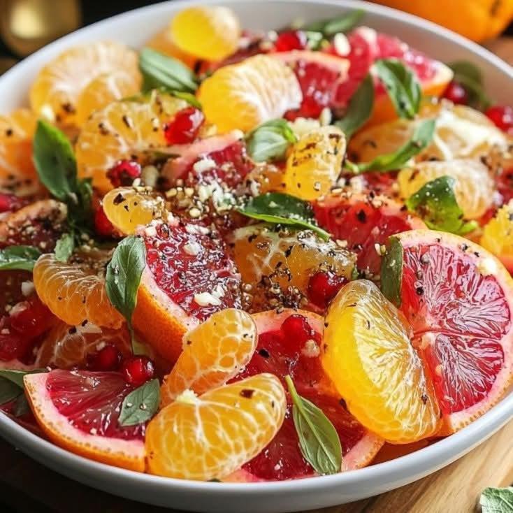 a bowl of fruit with oranges and other vegetables at الاغوار bb in Khirbat ash Shaykh Muḩammad