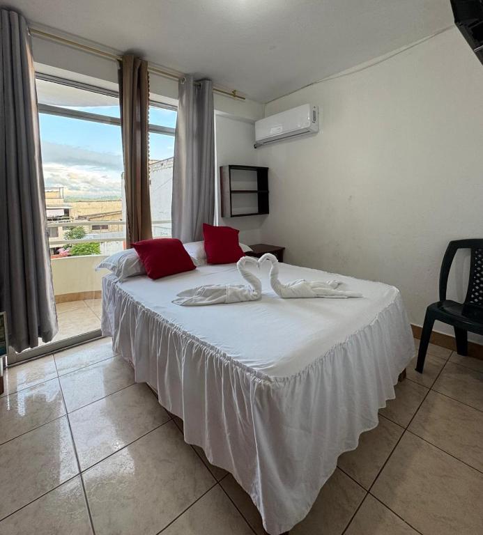 Postel nebo postele na pokoji v ubytování HOTEL PAL-MAR