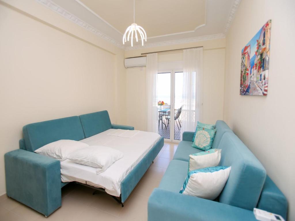 Posezení v ubytování Apartment by Old Beach Vlore