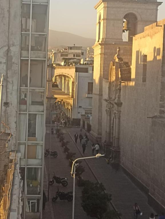 Nespecifikovaný výhled na destinaci Arequipa nebo výhled na město při pohledu z penzionu
