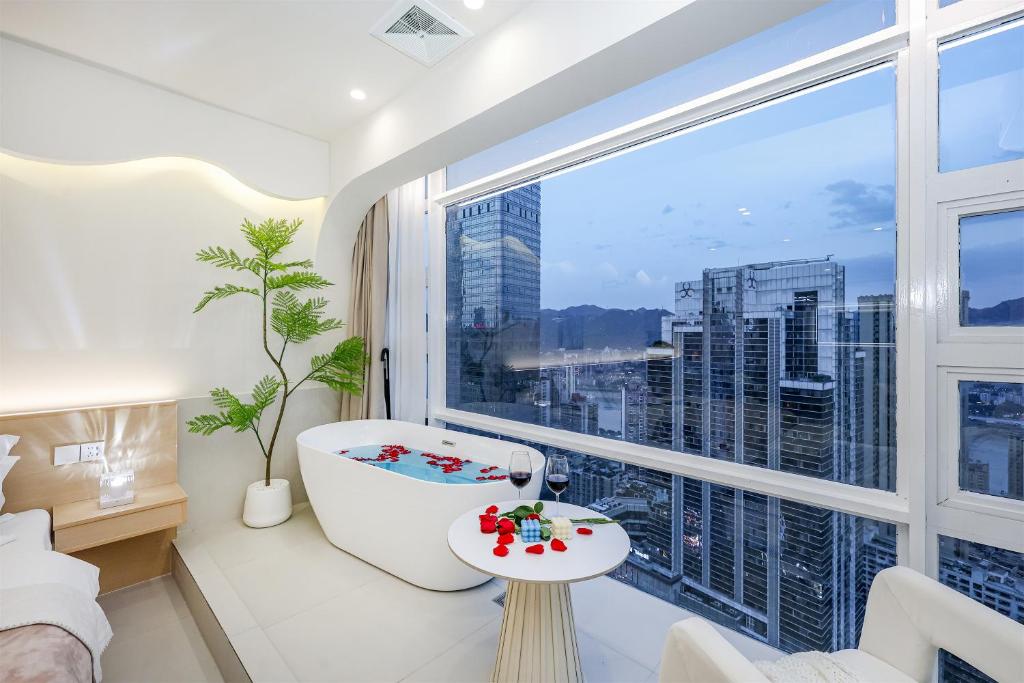 Fotografie z fotogalerie ubytování Baihong Riverview aparment-Chongqing Jiefangbei v destinaci Čchung-čching