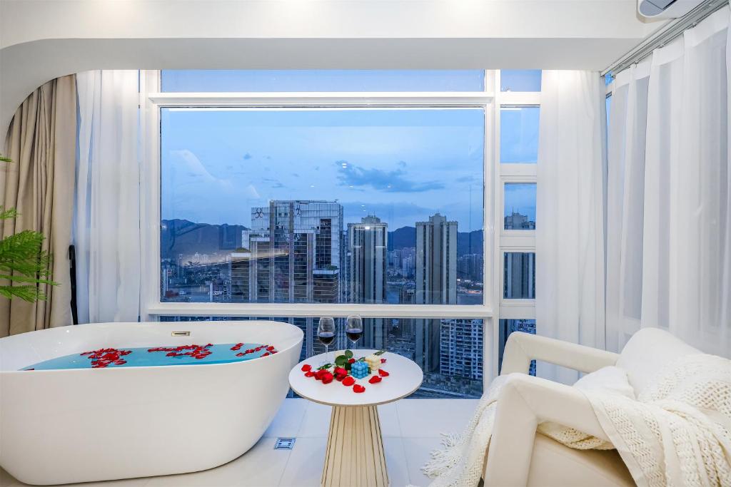 Fotografie z fotogalerie ubytování Baihong Riverview aparment-Chongqing Jiefangbei v destinaci Čchung-čching