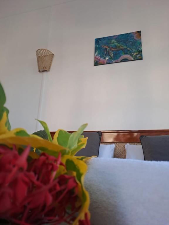 Postel nebo postele na pokoji v ubytování La Residence Emmaüs