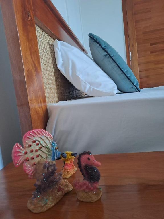 Postel nebo postele na pokoji v ubytování La Residence Emmaüs