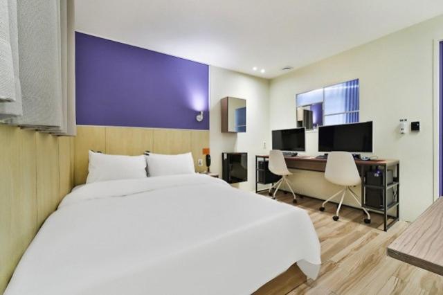 TV a/nebo společenská místnost v ubytování Cheongju Hotel Adamhan, Chungbuk University branch