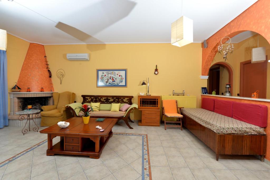 Posedenie v ubytovaní Galini Beach Villa
