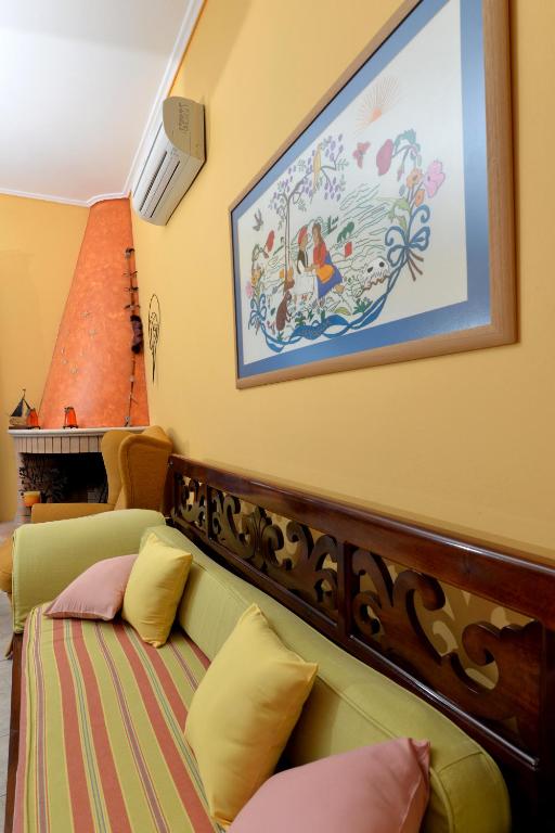 Posteľ alebo postele v izbe v ubytovaní Galini Beach Villa