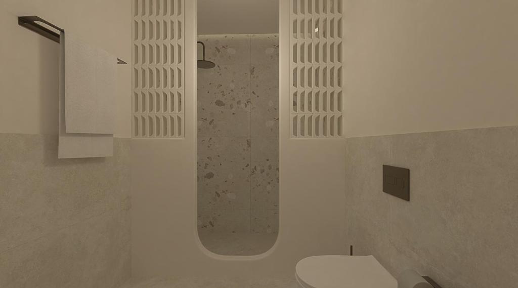 Koupelna v ubytování Athiri Santorini Hotel