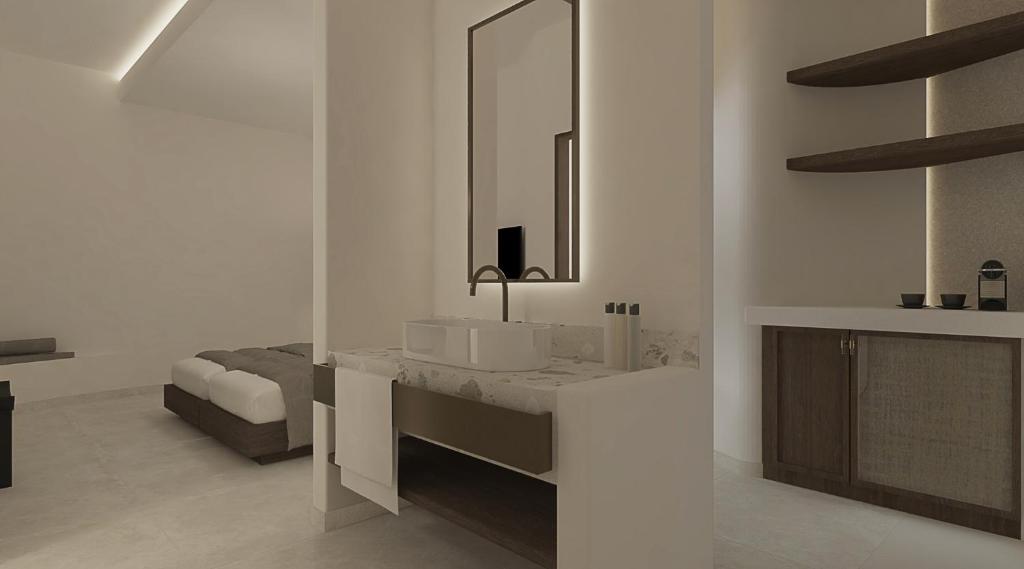 Koupelna v ubytování Athiri Santorini Hotel