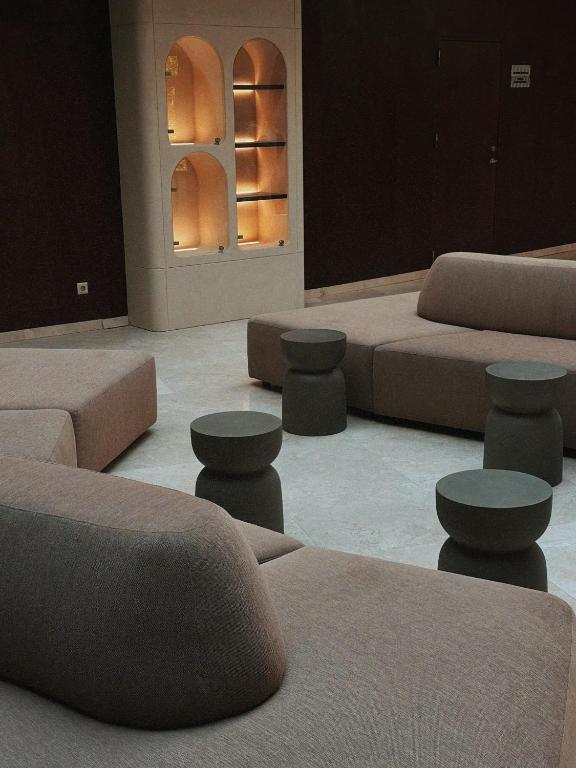 Posezení v ubytování Mana Suites & Sea