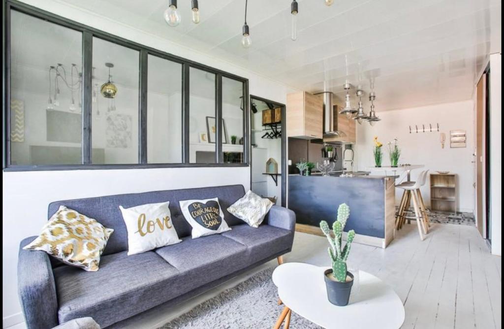 Et opholdsområde på Havre de paix moderne et central