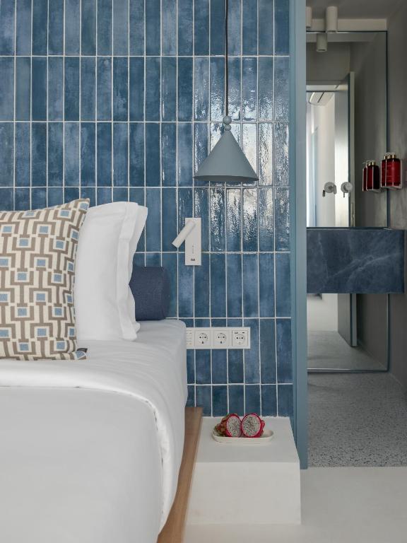 Postel nebo postele na pokoji v ubytování Aegean Colors Paros